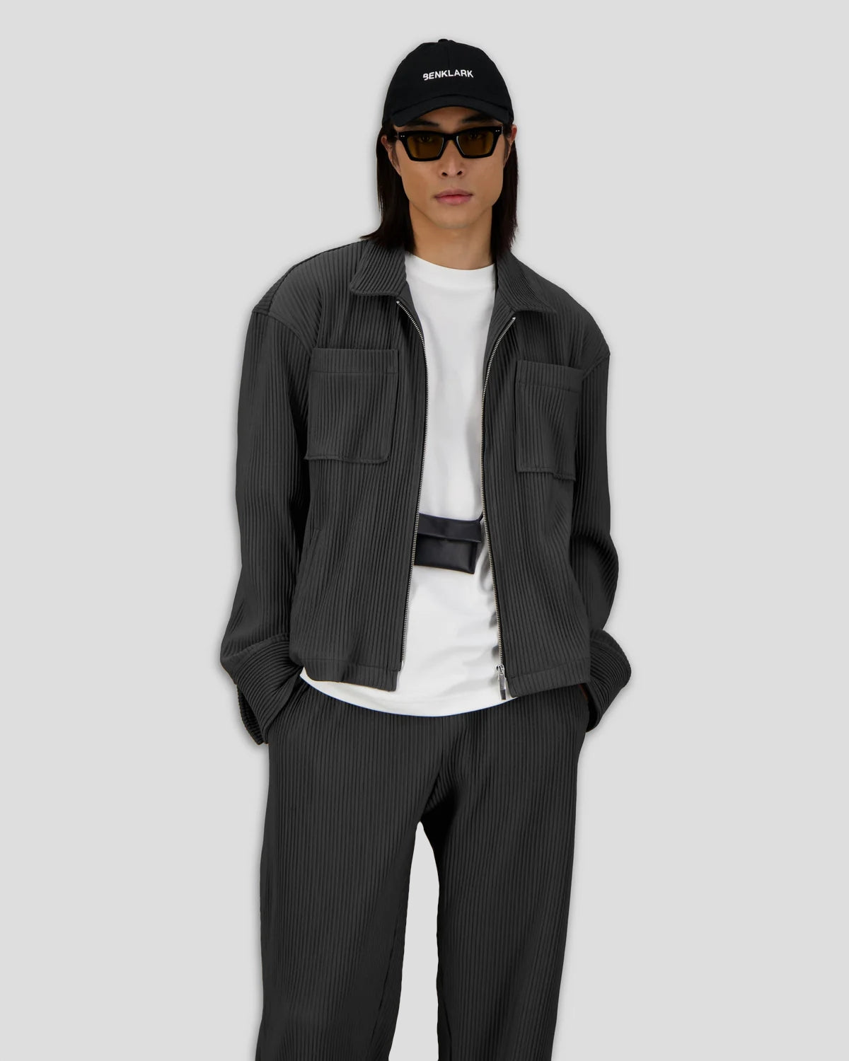 Off Court Jacket Pleated Grey