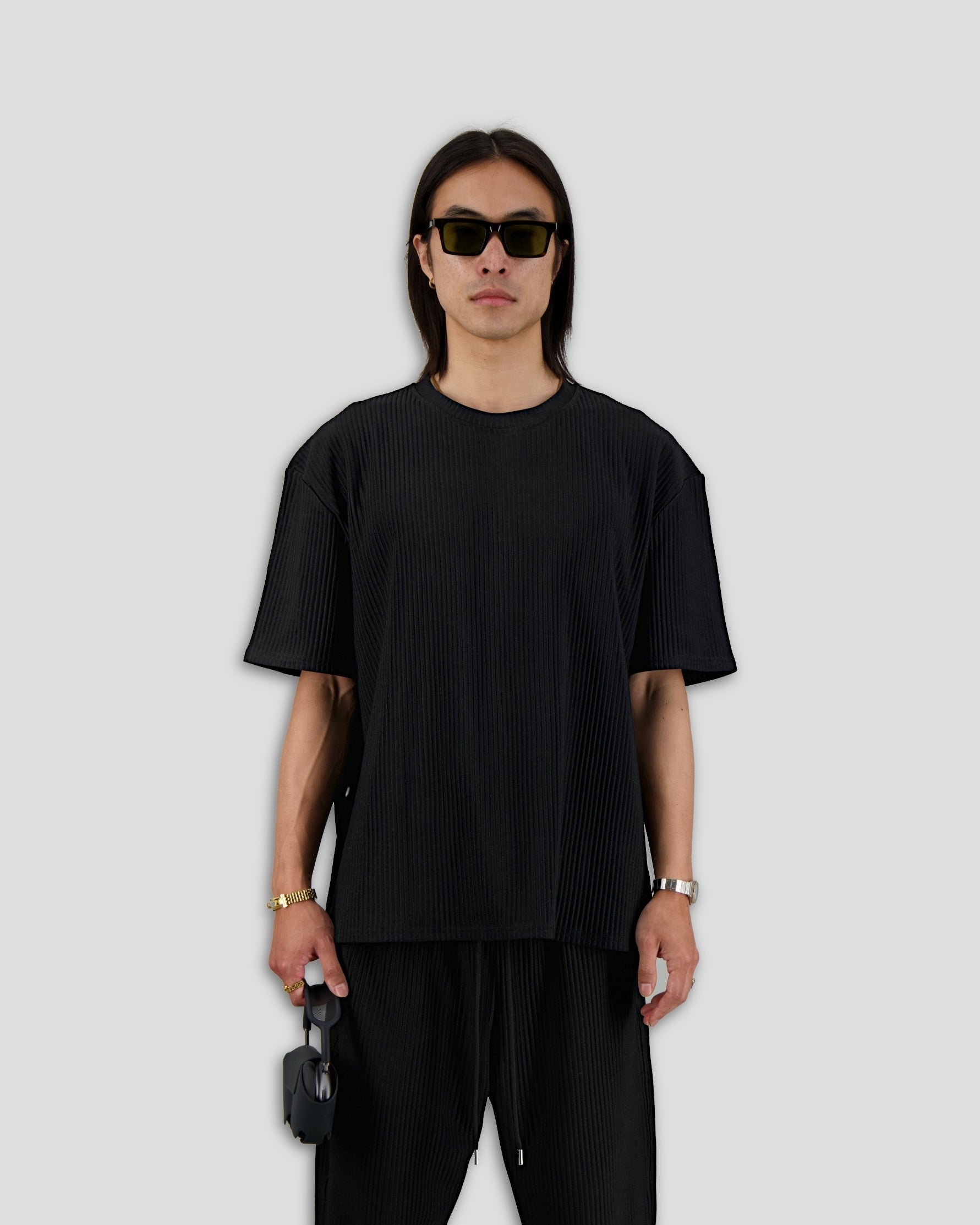 Off Court T-Shirt Pleated Black